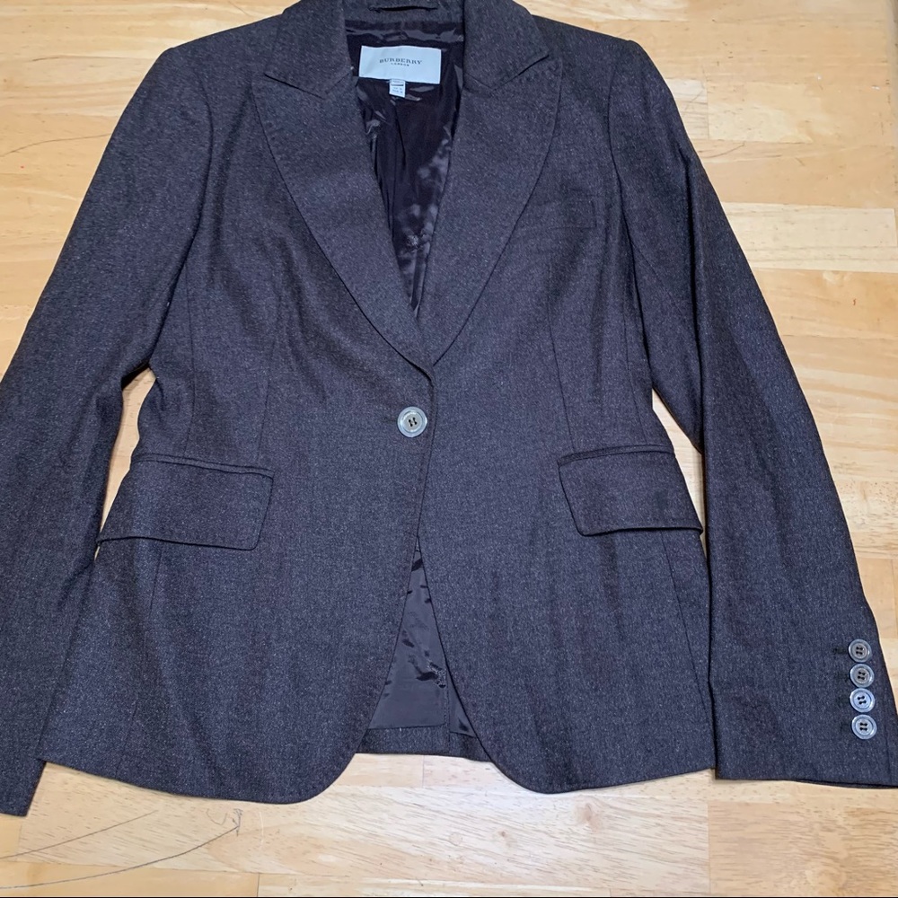 Burberry London UK 12 USA 10 wool Pantsuit Blazer